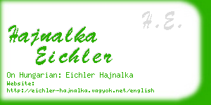 hajnalka eichler business card